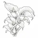 calla lillies tattoo design idea