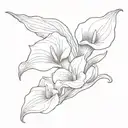 calla lillies tattoo design idea