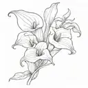 calla lillies tattoo design idea