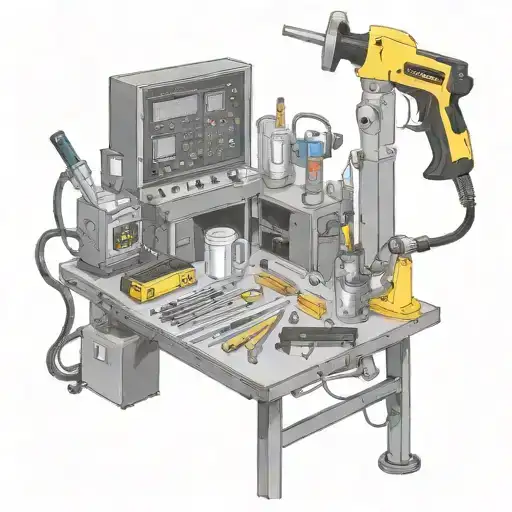 tools used in metals technology and machining. welding, precision measuring tools,  oxygen and acetylene torches tattoo design idea