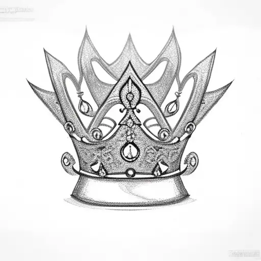pumpkin with a princess crown tattoo design idea