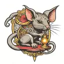 libra rat tattoo design idea