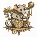 libra rat tattoo design idea