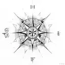infinity with compass tattoo design idea