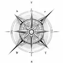 infinity with compass tattoo design idea