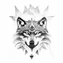 wolf and eagle tattoo design idea