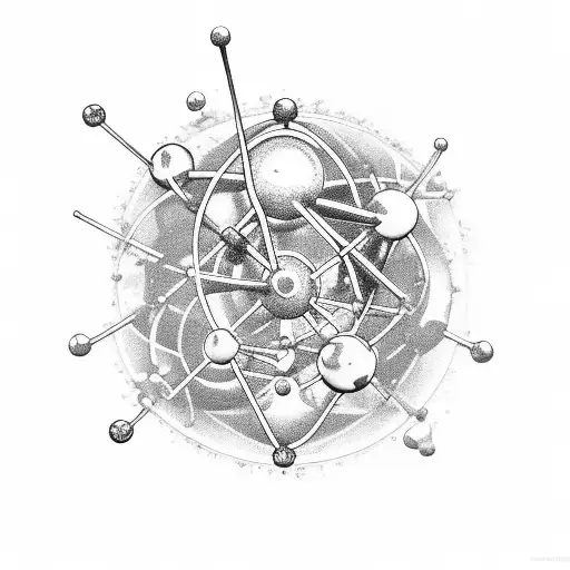 chemistry, atoms, molecules tattoo design idea