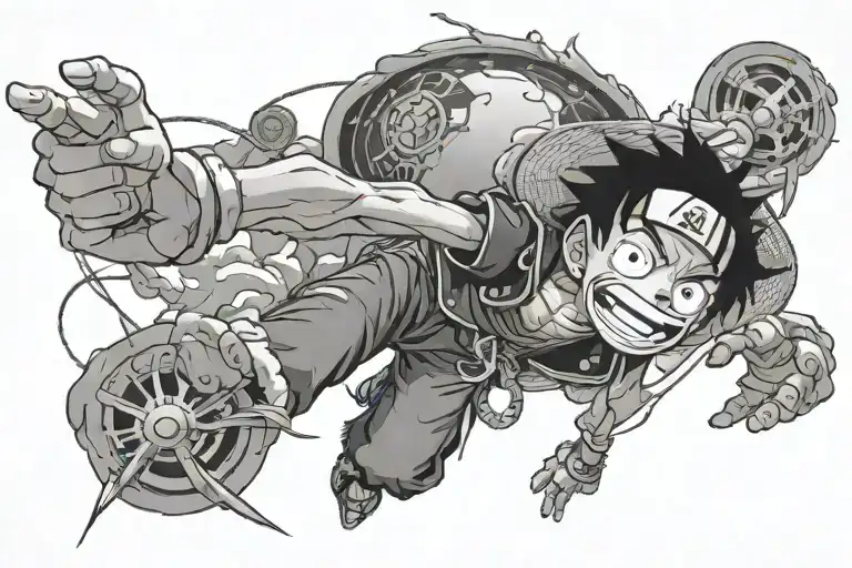 luffy tattoo design idea