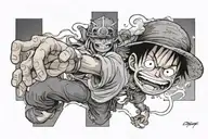 luffy tattoo design idea