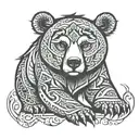 tribal bear tattoo design idea
