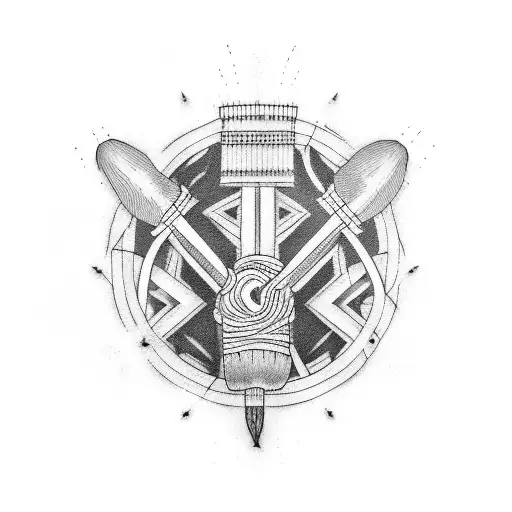 red hot chili peppers and drumming tattoo design idea