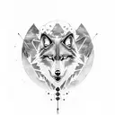 black wolf with  red uchiha eyes  tattoo design idea