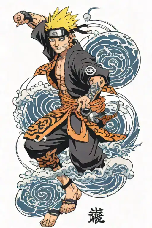 naruto and bleach, one piece, alucart tattoo design idea