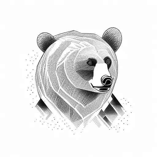 bear family tattoo design idea