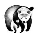 bear family tattoo design idea