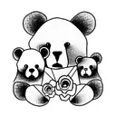 bear family tattoo design idea