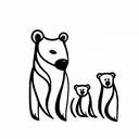 bear family tattoo design idea