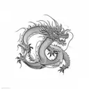 flaming dragon tattoo design idea