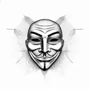 Anonymous masks happy and sad tattoo design idea