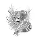scary worm tattoo design idea
