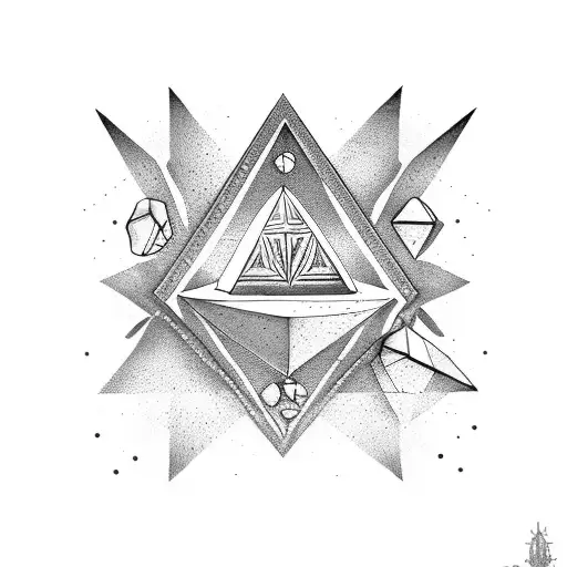 sand glass with pyramids  tattoo design idea