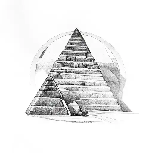 pyramid hourglass  tattoo design idea