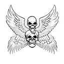 Grim Reaper with wings tattoo design idea