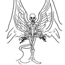 Grim Reaper with wings tattoo design idea
