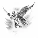 Grim Reaper with wings tattoo design idea