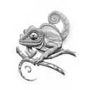 chameleon tattoo design idea