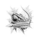 chameleon tattoo design idea