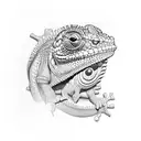 chameleon tattoo design idea