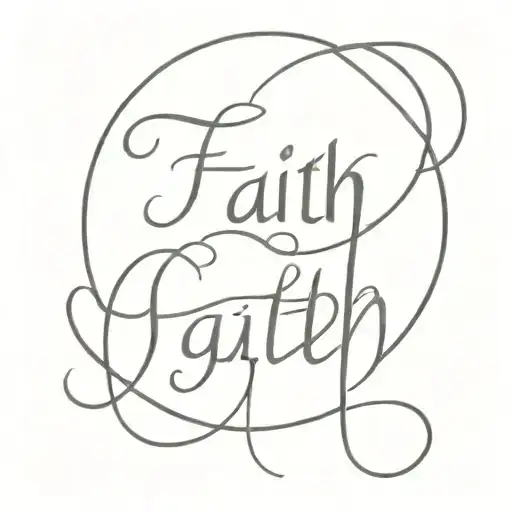 "Faith" in cursive writing tattoo design idea