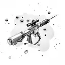 Abstract representation of a sniper scope with target crosshairs tattoo design idea