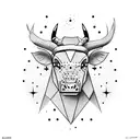 Taurus with stars tattoo design idea