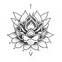 Lotus Flower Buddha tattoo design idea