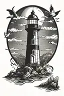 lighthouse tattoo design idea