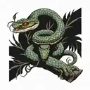 trust no one snake tattoo design idea