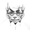 small Stephen king pile of books  tattoo design idea