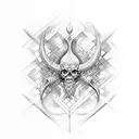 Trident tattoo design idea