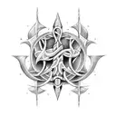 Trident tattoo design idea