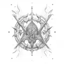 Trident tattoo design idea