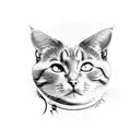 cat and computer mouse tattoo design idea