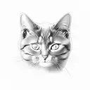 cat and computer mouse tattoo design idea