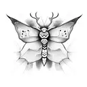 silk moth tattoo design idea