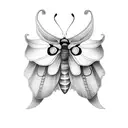 silk moth tattoo design idea