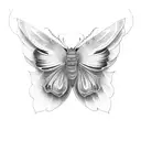 silk moth tattoo design idea