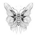 silk moth tattoo design idea