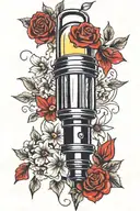 flashlight tattoo design idea