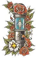 flashlight tattoo design idea